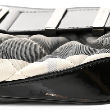 Burberry Patent Smoked Check Quilted Small Beaton Black 11 of 11