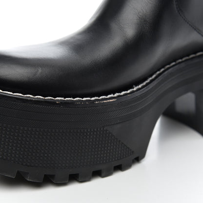 Louis Vuitton Calfskin Monogram Power Squad Flat Ankle Boots 39 Black 8 of 13