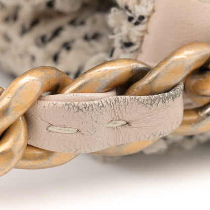 Chanel Tweed Quilted Medium Chanel 19 Flap Ecru Black 13 of 13