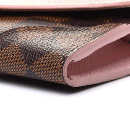 Louis Vuitton Damier Ebene Caissa Wallet Rose Ballerine 9 of 10