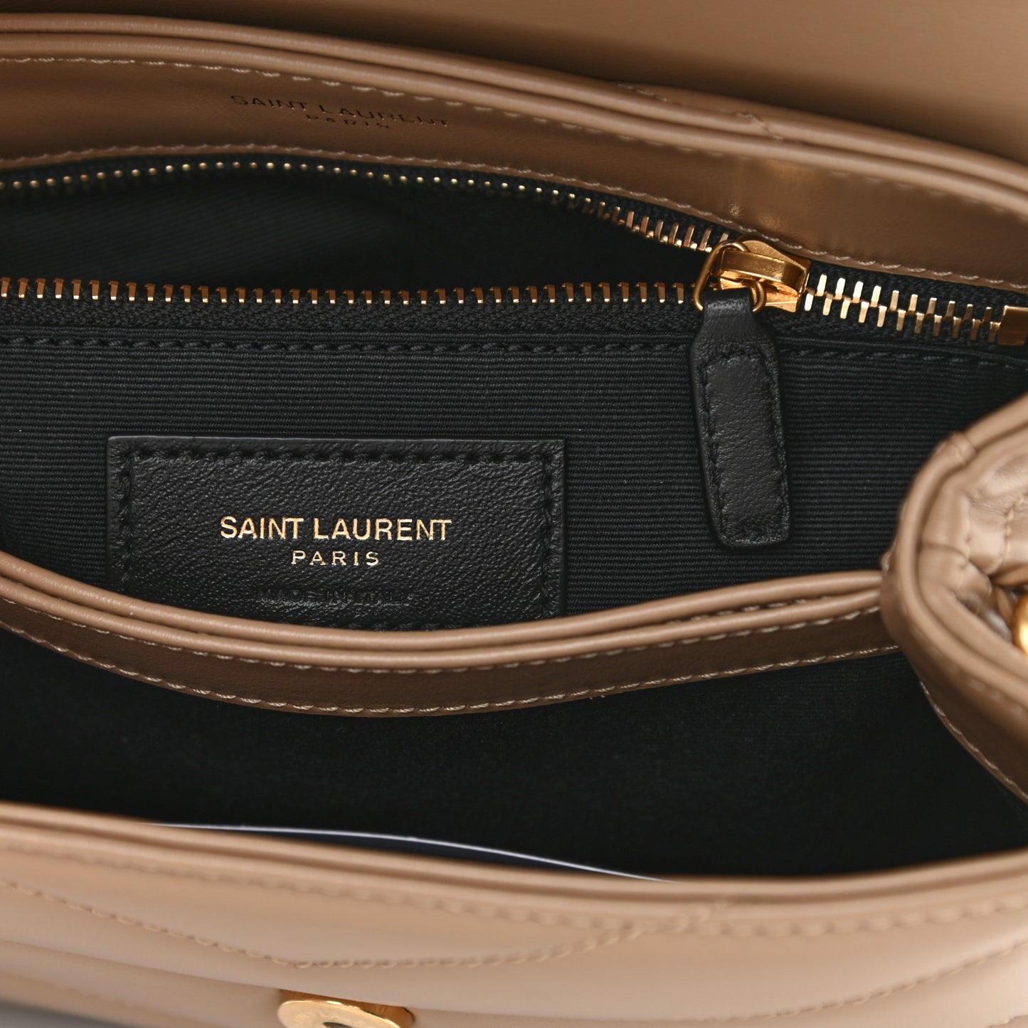Calfskin Y Quilted Monogram Toy Loulou Crossbody Bag Dark Latte