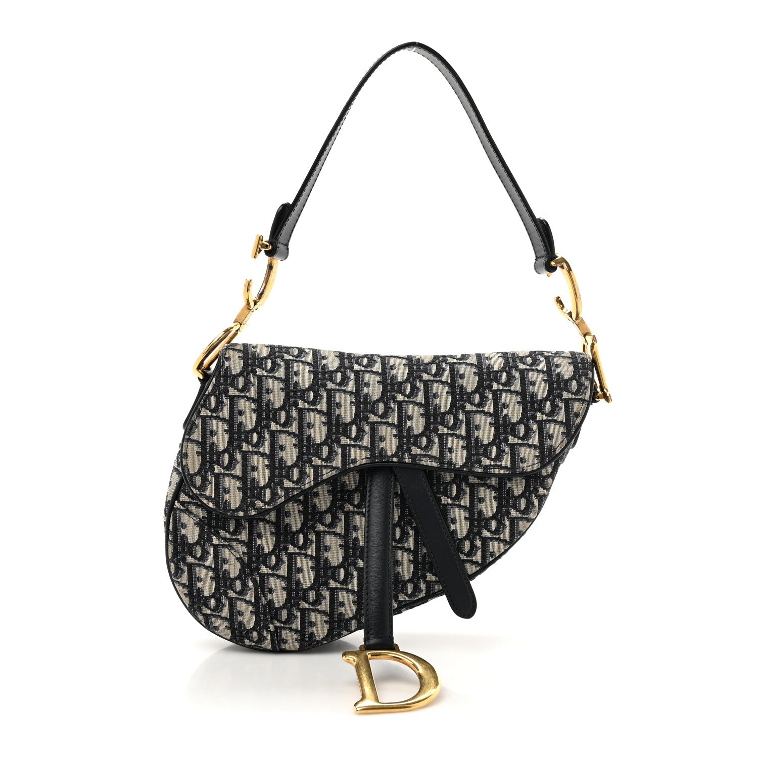 Christian Dior Oblique Saddle Bag Blue 1 of 13