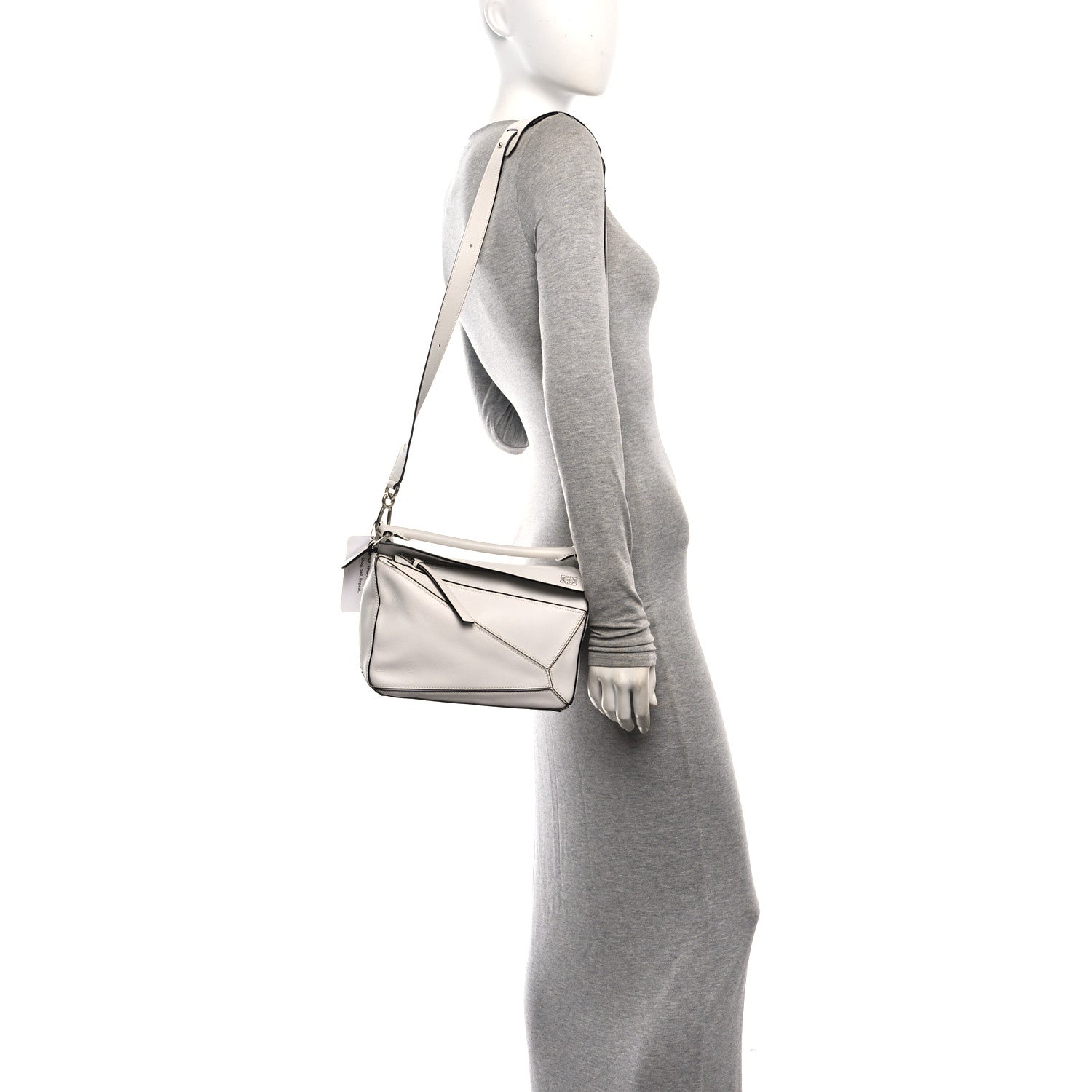 Loewe Calfskin Small Puzzle Bag White 2 of 9