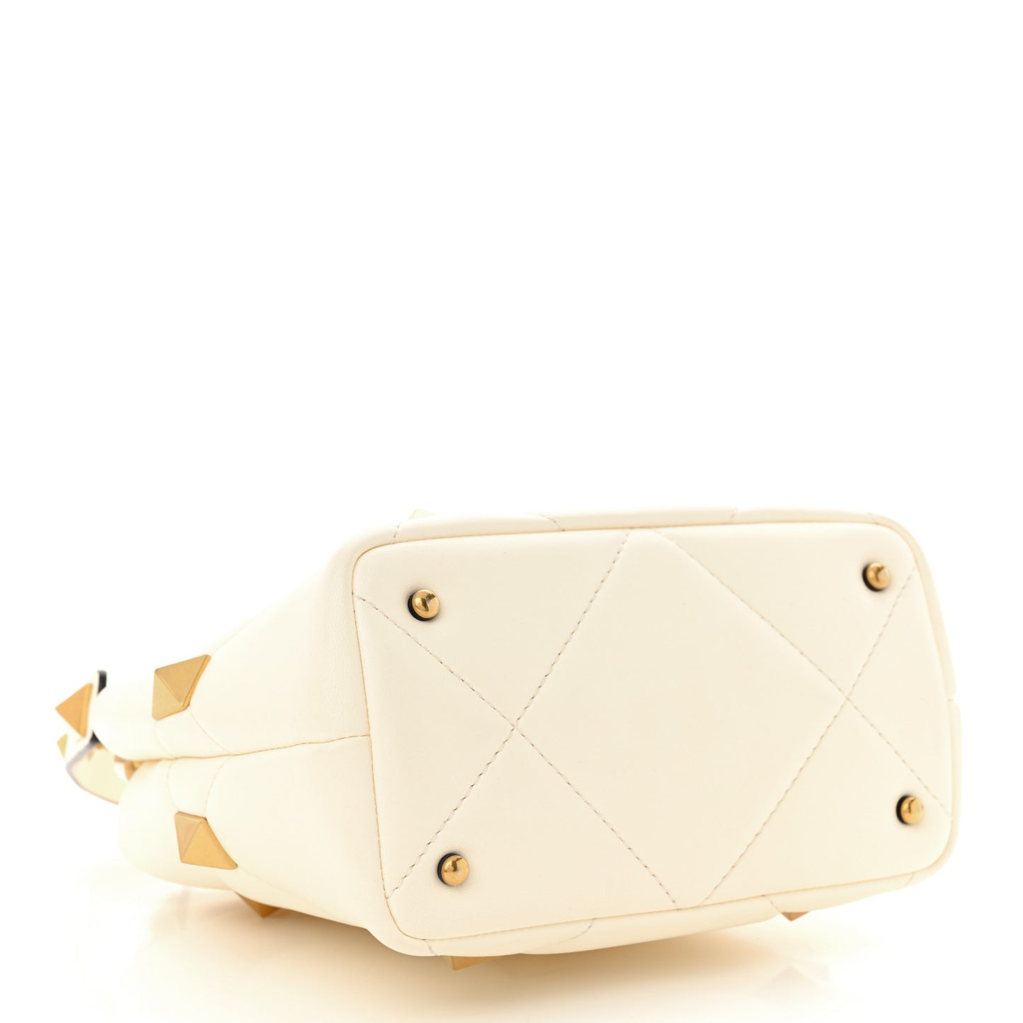 Nappa Small Roman Stud The Handle Bag Ivory