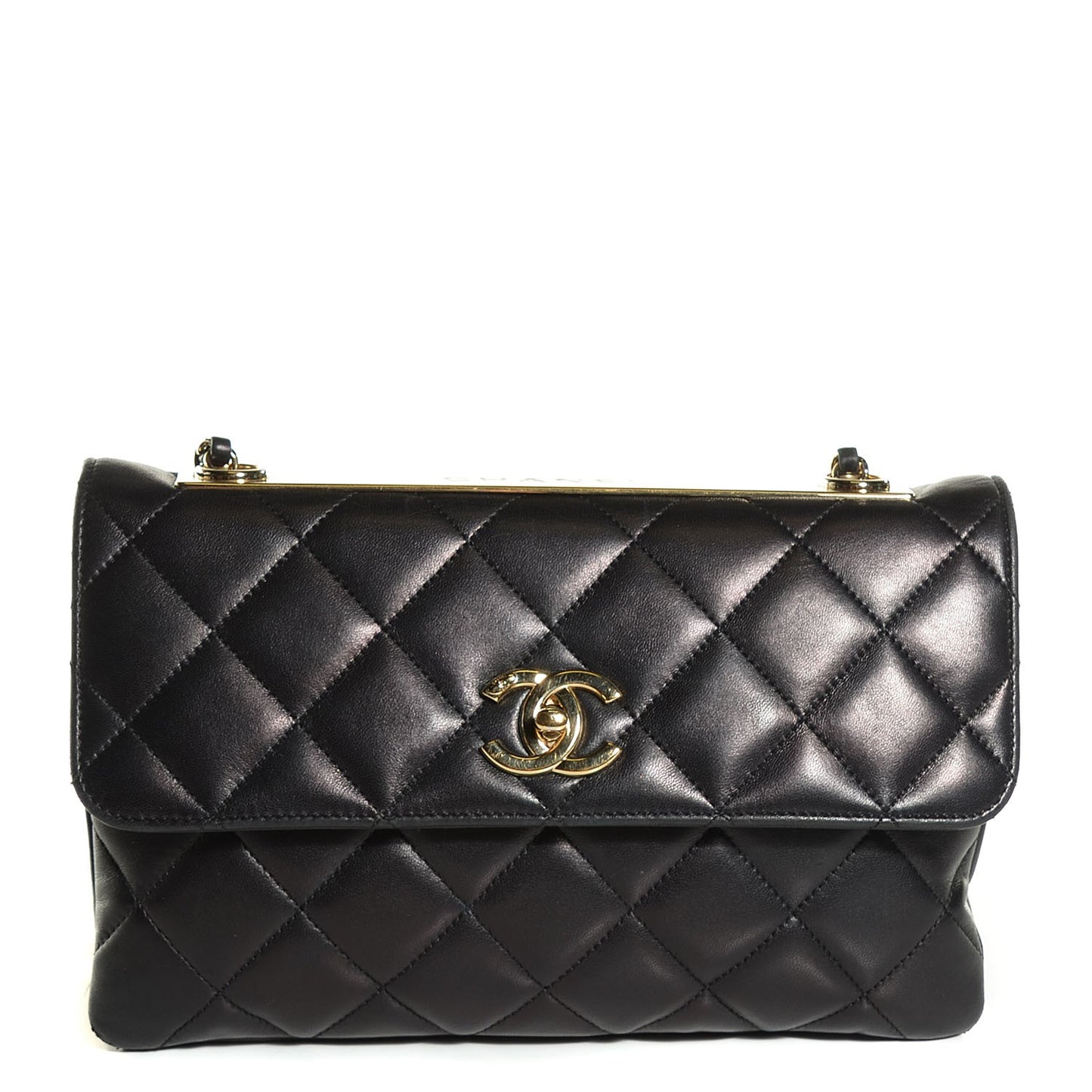 Lambskin Quilted Trendy CC Flap Black