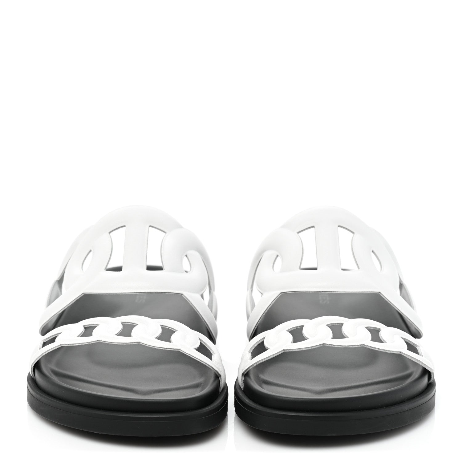 Hermes Nappa Womens Extra Sandals 36.5 White 2 of 9