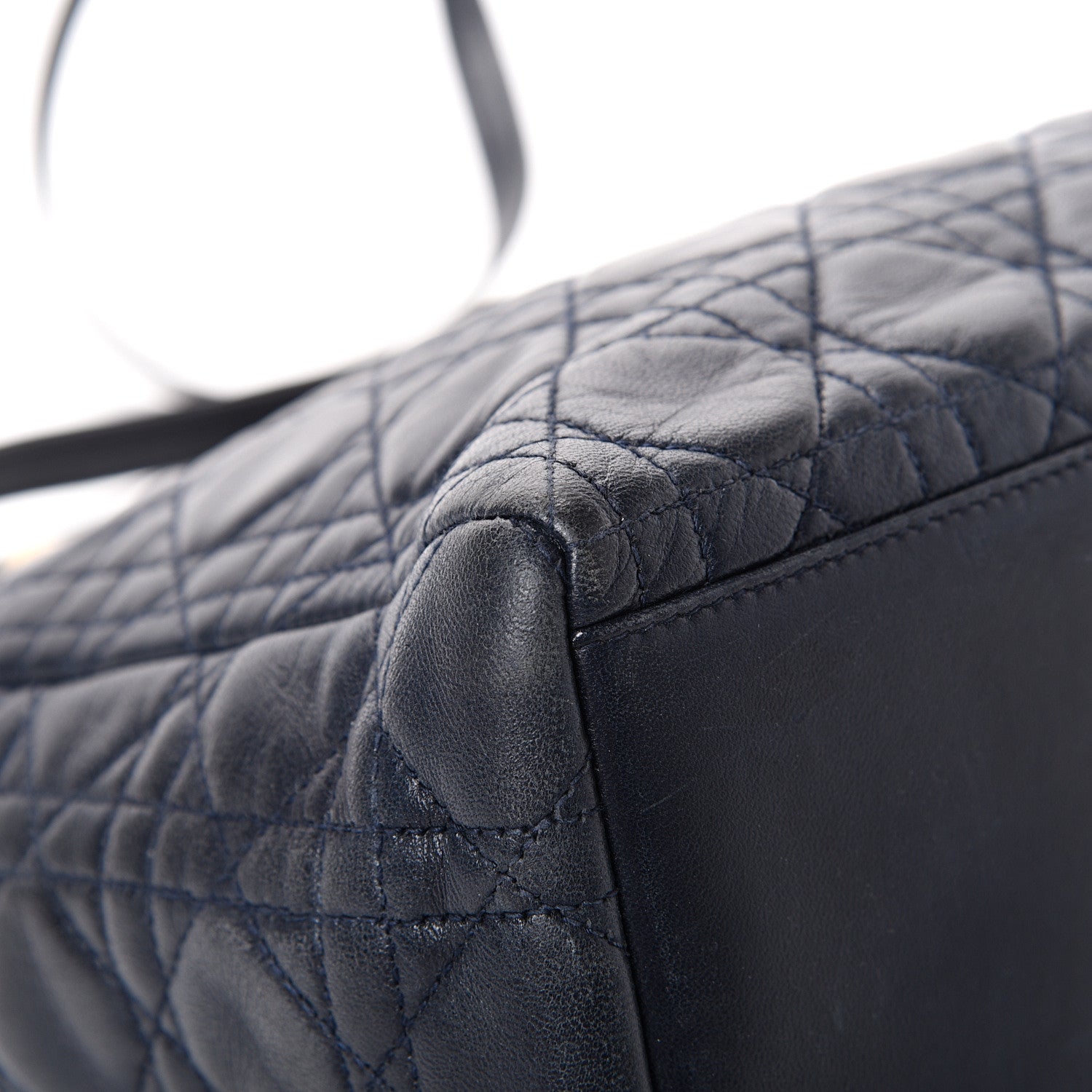 Christian Dior Lambskin Cannage Medium Lady Dior Navy Blue 11 of 21