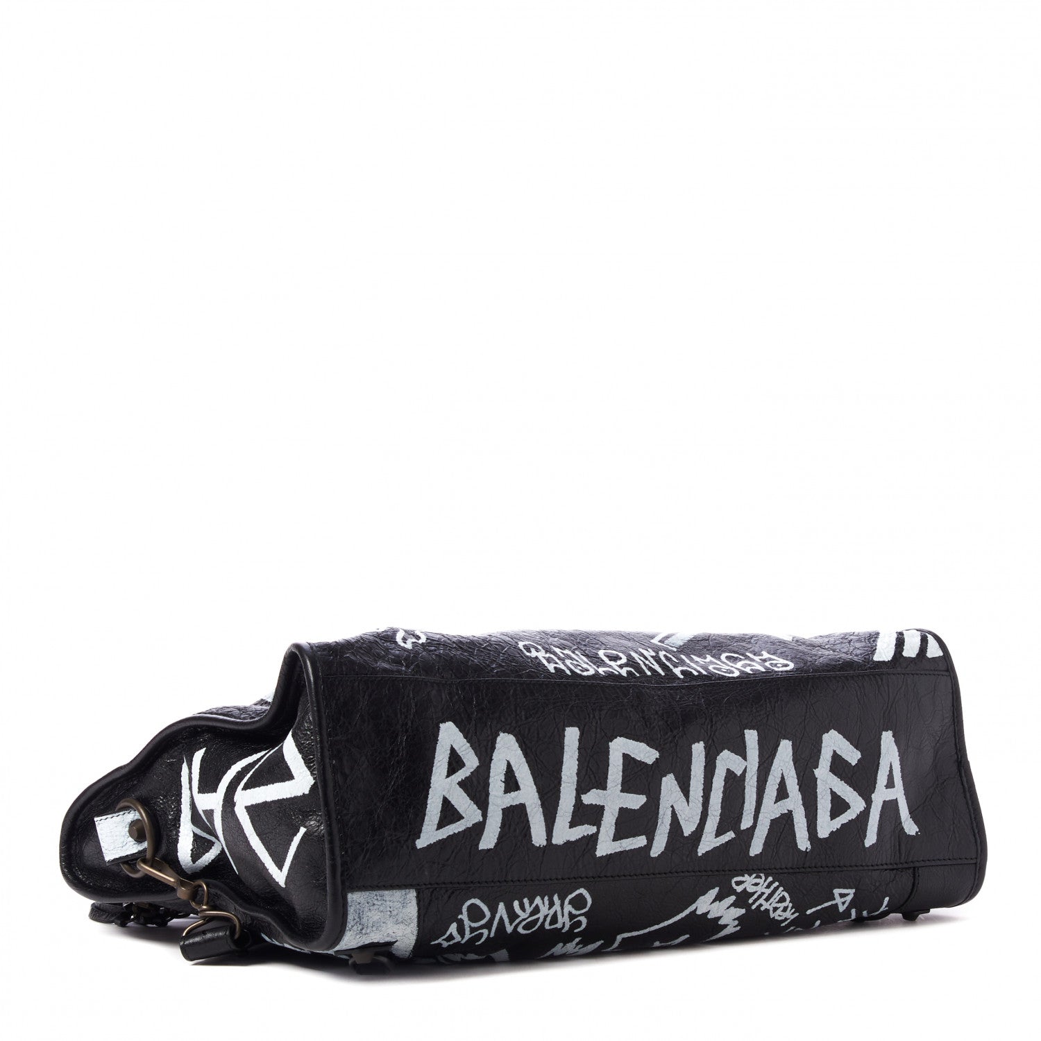 Balenciaga Agneau Arena Graffiti All Over Classic Hardware City Black White 4 of 9
