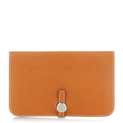 Hermes Togo Dogon Duo Wallet Gold 1 of 9