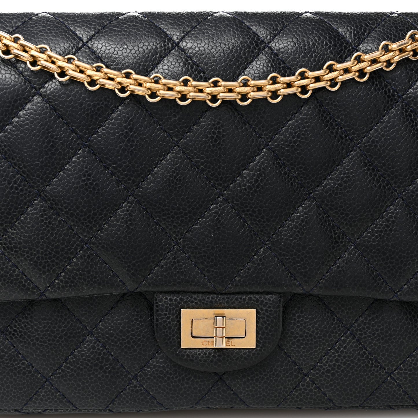 Caviar Quilted 2.55 Reissue 226 Flap Navy Blue
