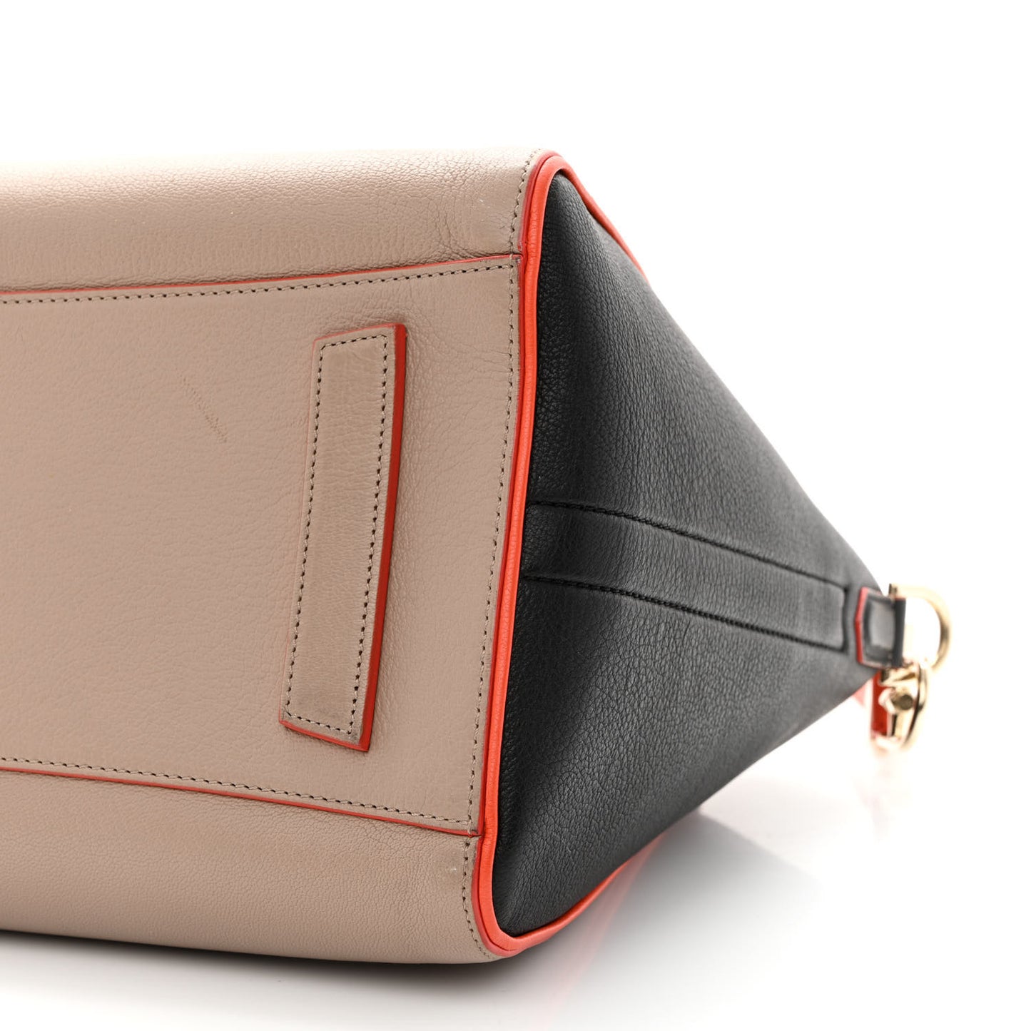 Sugar Goatskin Medium Tri-Color Antigona Taupe Black Orange