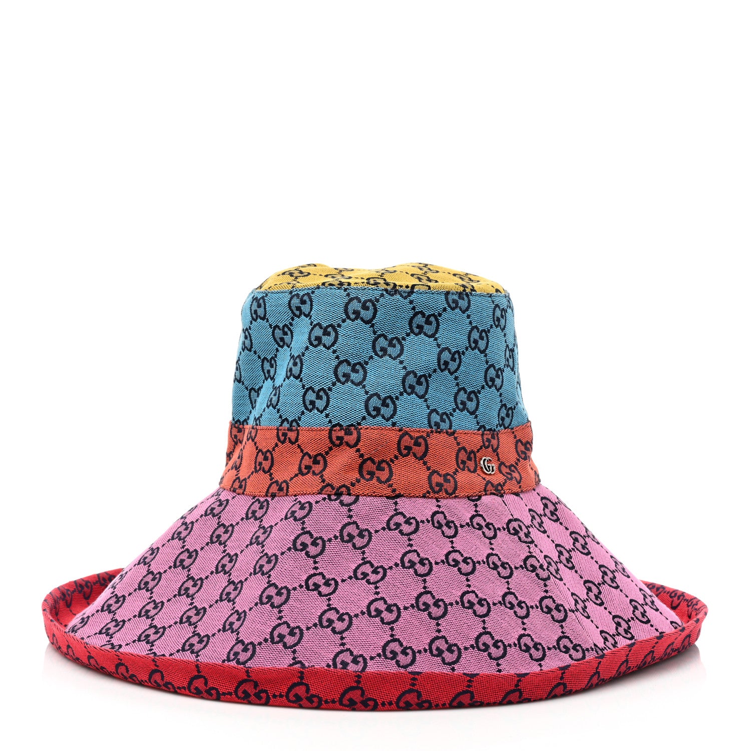 Gucci Monogram Multicolor Wide Brim Hat Pink Multicolor 1 of 9