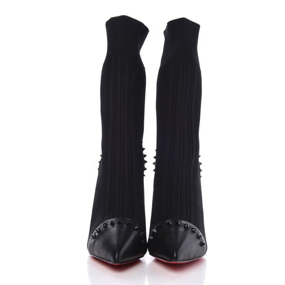 Christian Louboutin Nappa Knit Dovi Dova 100 Ankle Boots 41 Black 2 of 7
