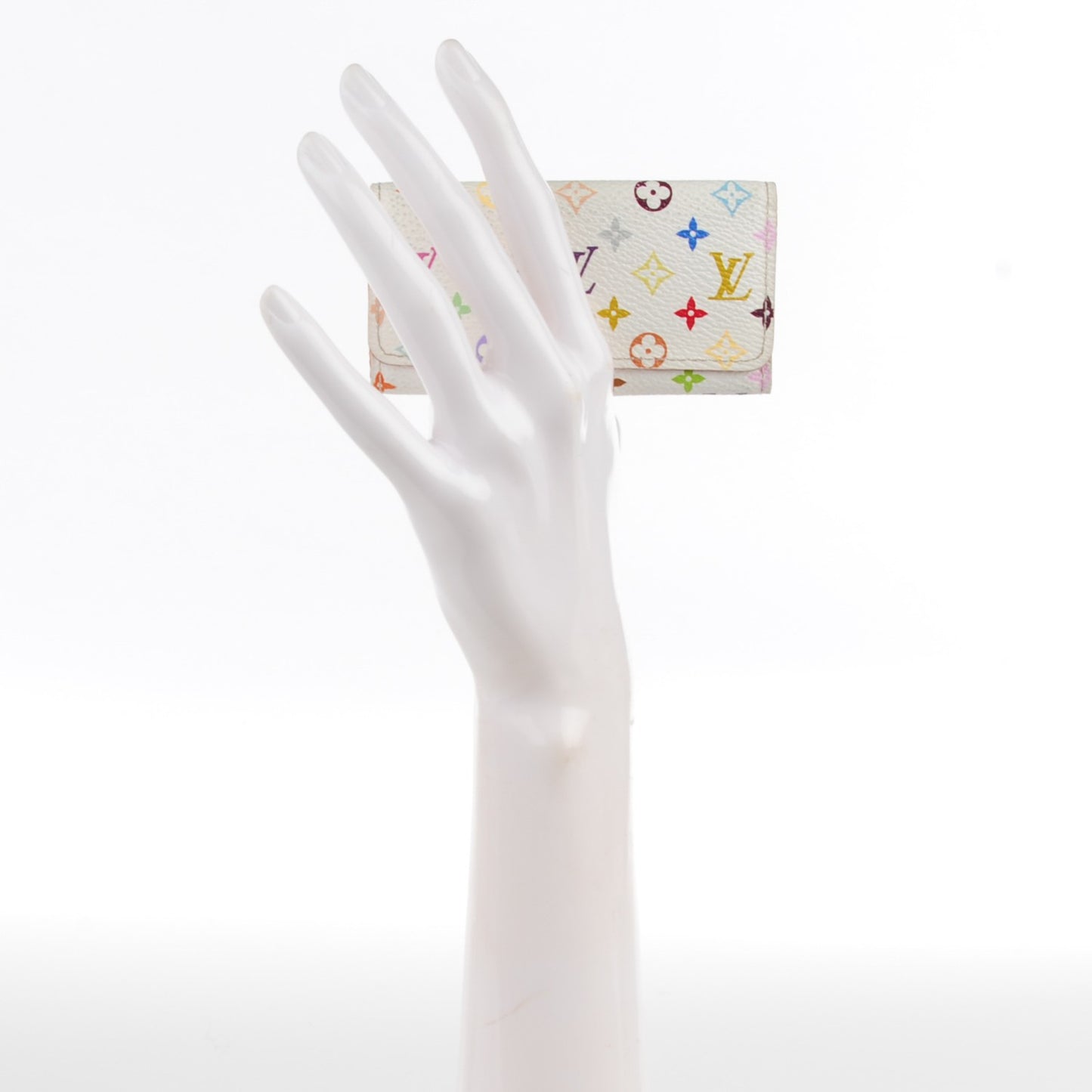 Monogram Multicolor Multicles 4 Key Holder White