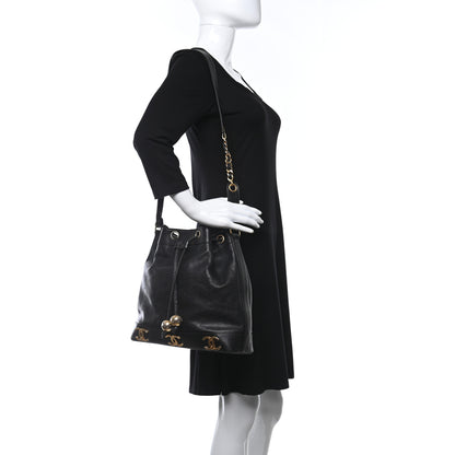 Chanel Caviar CC Drawstring Shoulder Bag Black 2 of 18