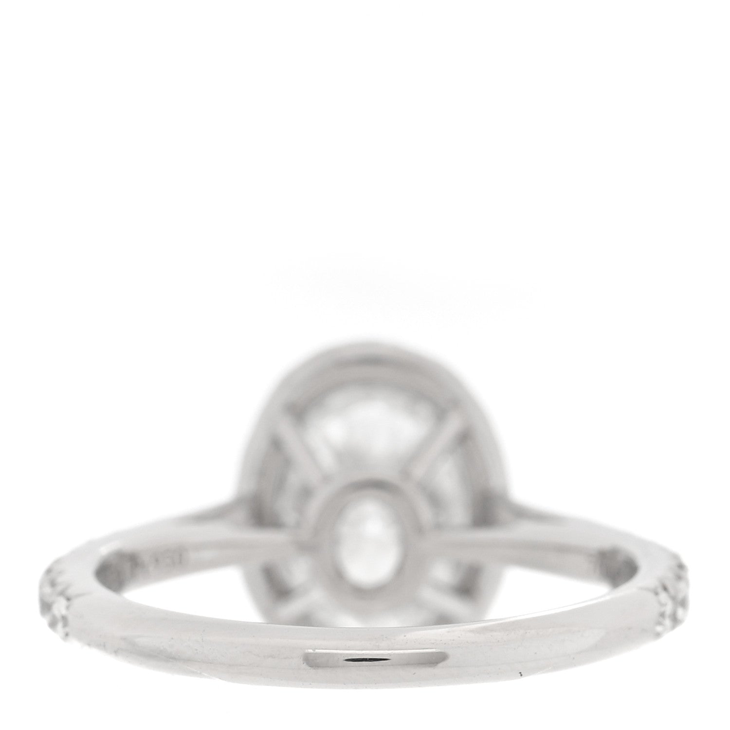 Tiffany Platinum Diamond 1.06ct Soleste Oval Cut Halo Engagement Ring 46 3.75 3 of 7