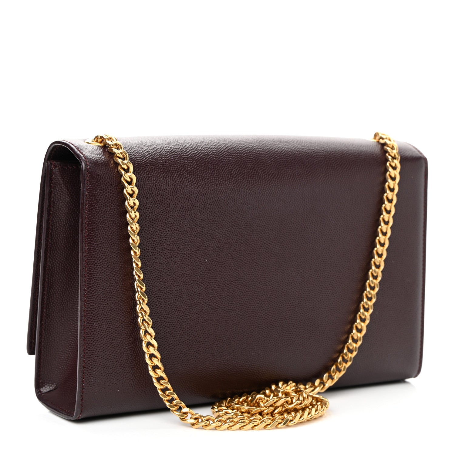 Saint Laurent Grain De Poudre Medium Classic Monogram Kate Satchel Amaranto 3 of 9