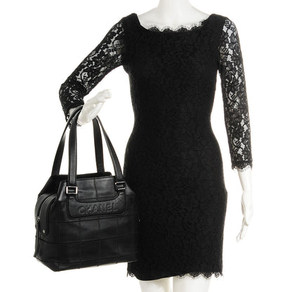 Chanel Caviar Square Stitched Large Tote Black 2 of 7