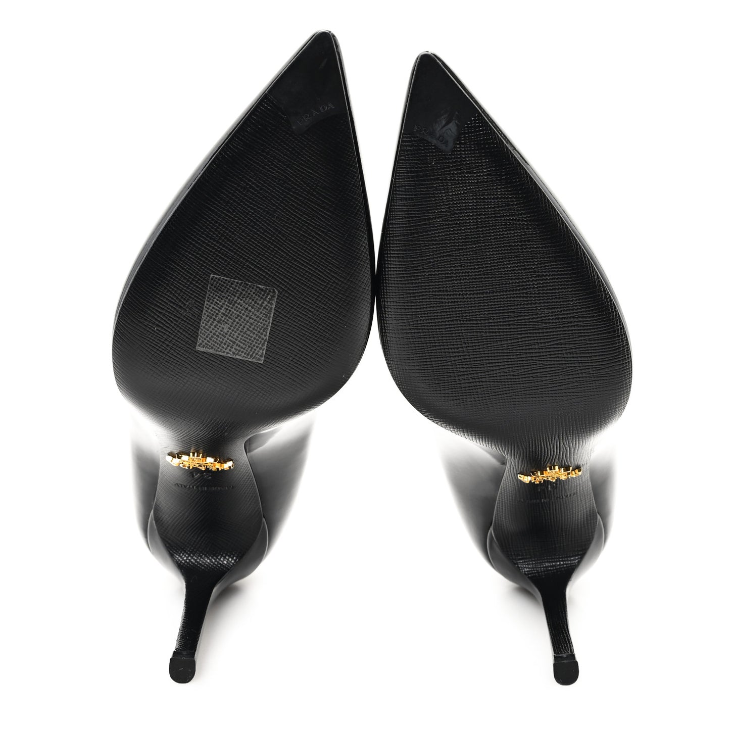 Patent Metal Logo Pumps 34 Black