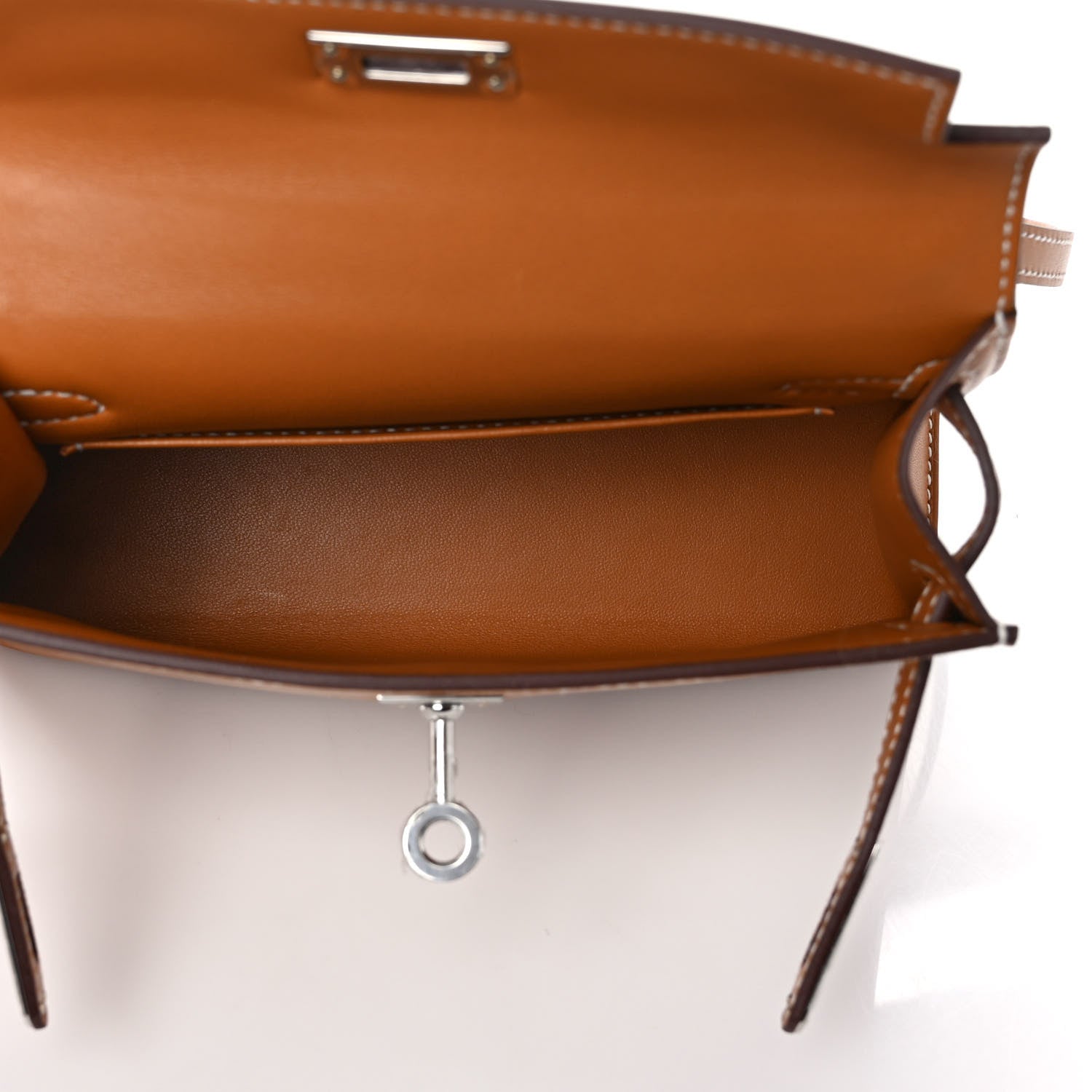 Hermes Veau Butler Mini Kelly Sellier 20 Natural Sable 5 of 9