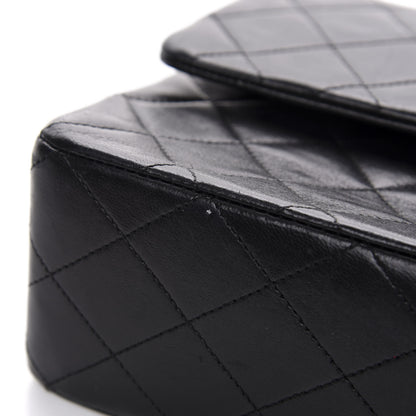 Chanel Lambskin Quilted Medium Double Flap Black 12 of 13