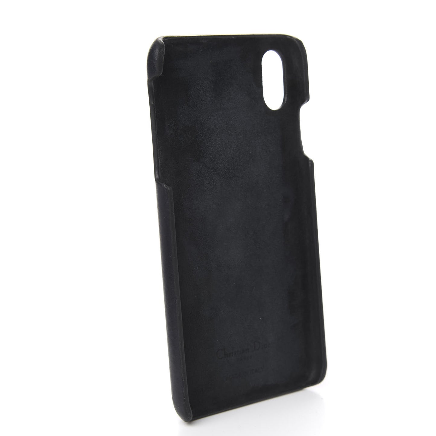 Oblique Calfskin Saddle iPhone XS Max Case Blue