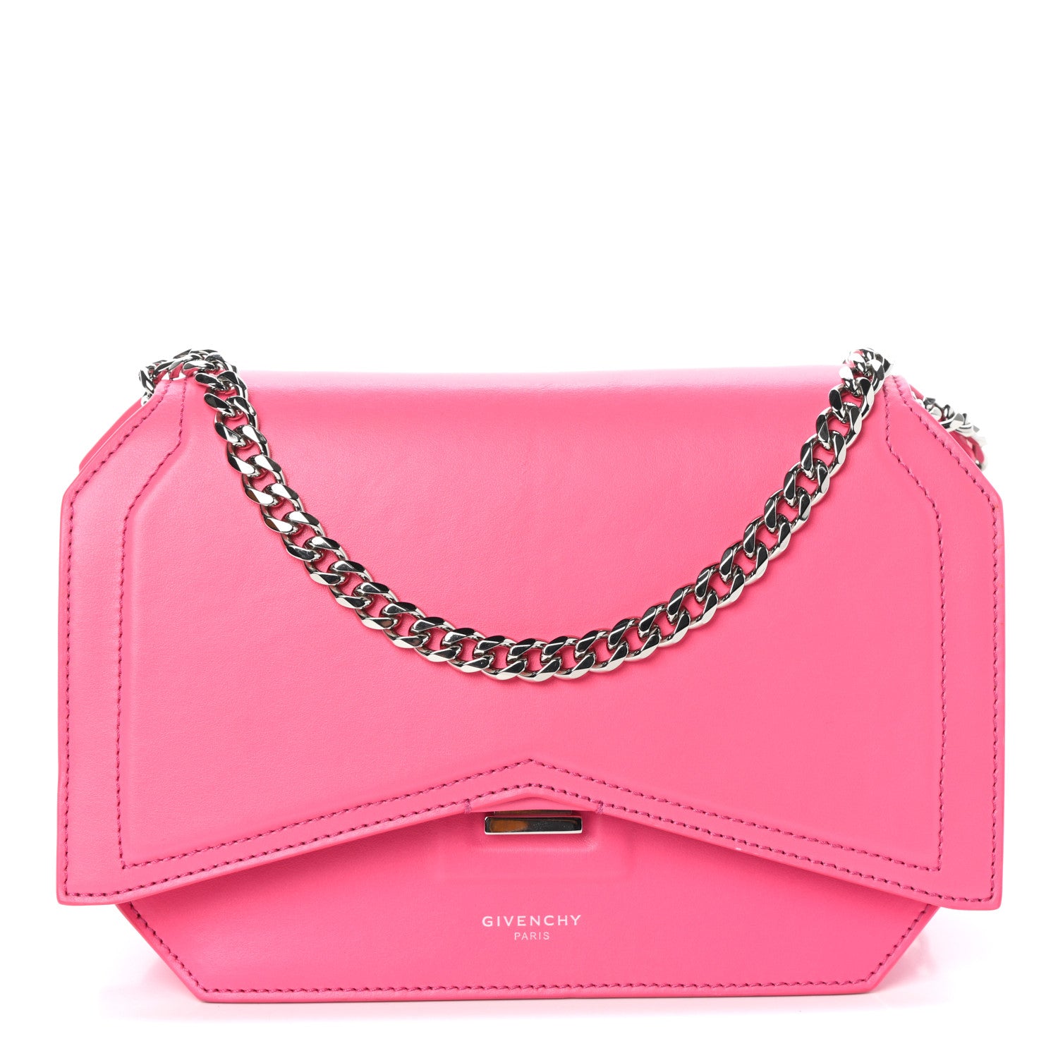 Givenchy Calfskin Bow Cut Chain Wallet Fuchsia 1 of 9