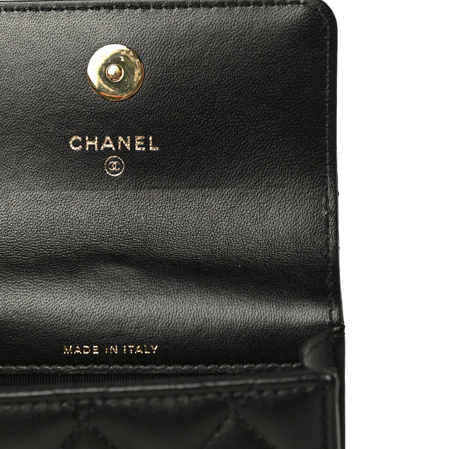 Chanel Lambskin Quilted CC Hook Card Holder Black 12 of 14