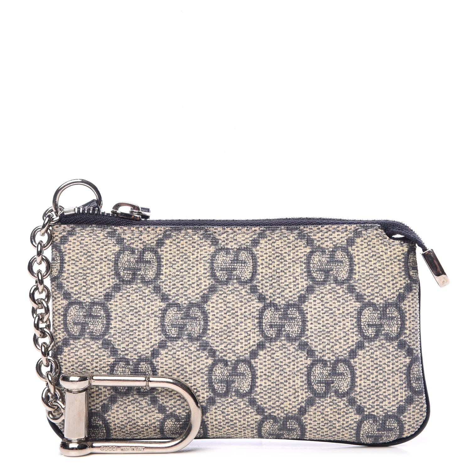 Gucci GG Supreme Monogram Key Case Beige Blue 1 of 7