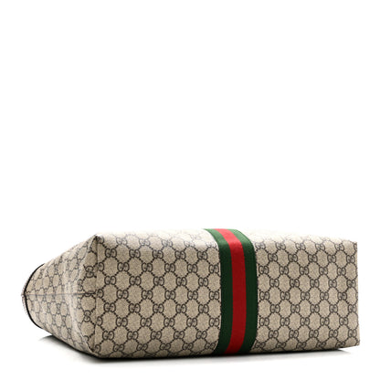 Gucci GG Supreme Monogram Medium Ophidia Shopping Tote Brown 4 of 10