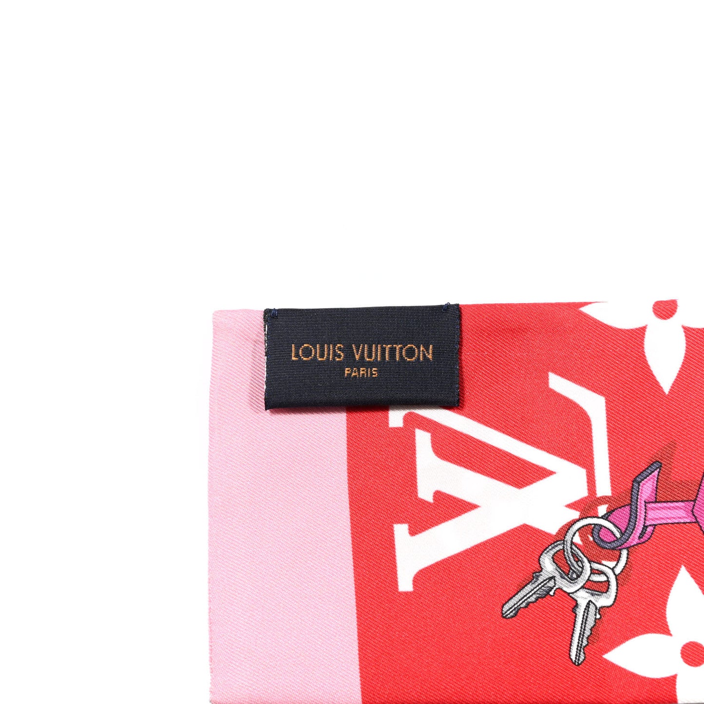 Silk Monogram Giant Confidential Bandeau Red