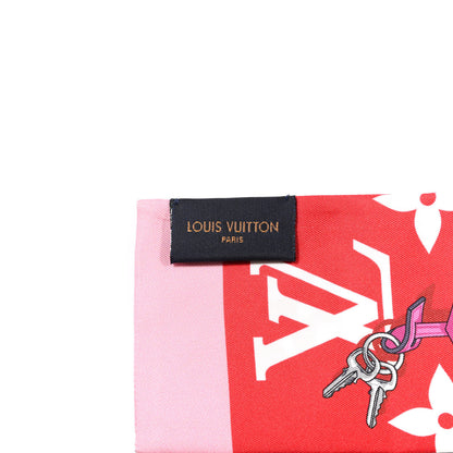 Louis Vuitton Silk Monogram Giant Confidential Bandeau Red 2 of 3