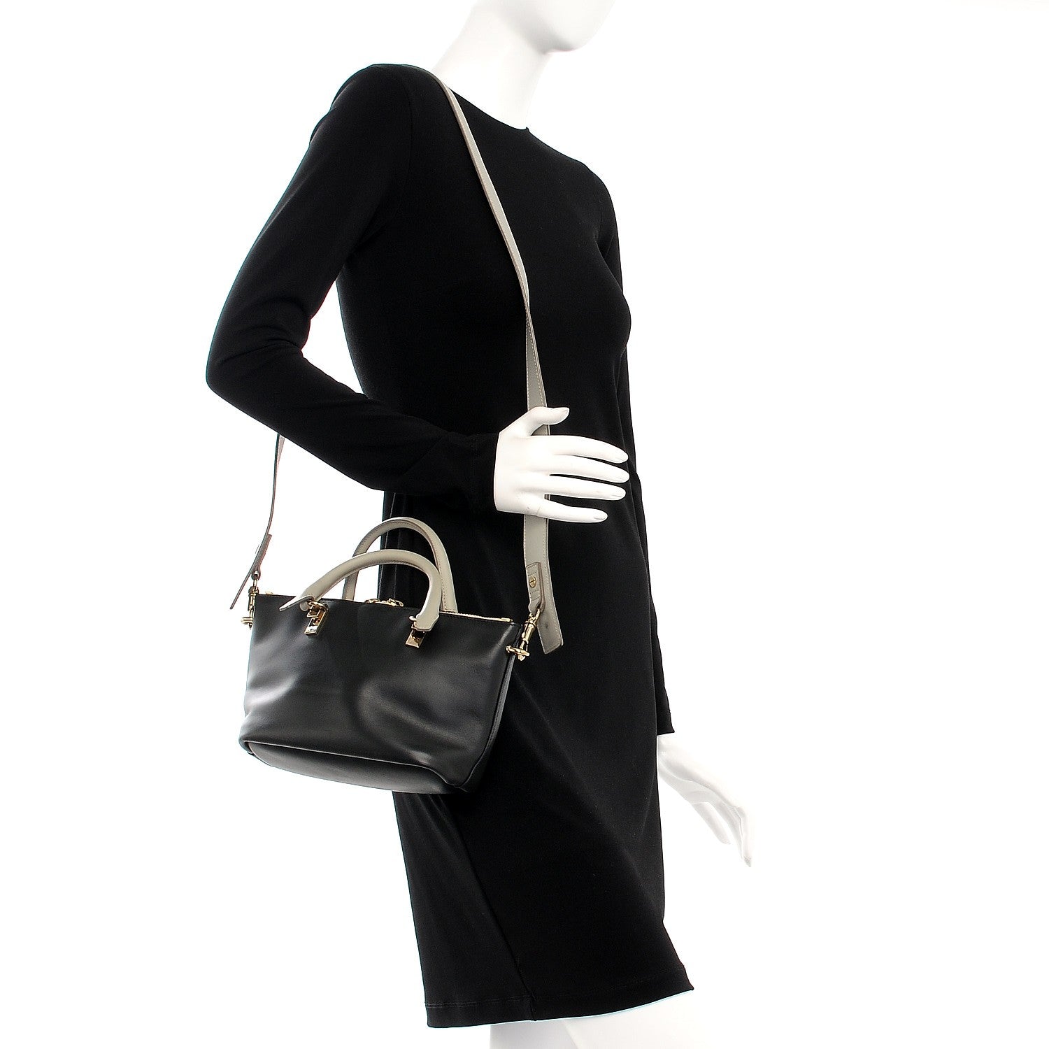 Chloe Smooth Calfskin Mini Baylee Tote Black 2 of 11