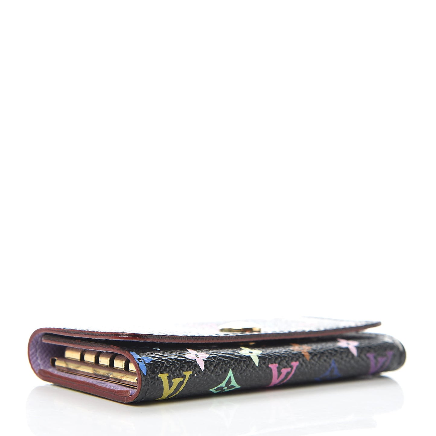 Monogram Multicolor Multicles 4 Key Holder Black Violet