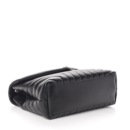 Saint Laurent Calfskin Y Quilted Monogram Medium Loulou Chain Satchel Black 4 of 9