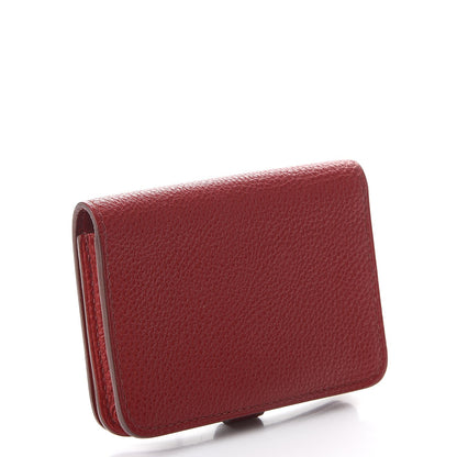 Hermes Togo Dogon Card Case Rouge Garance 3 of 8