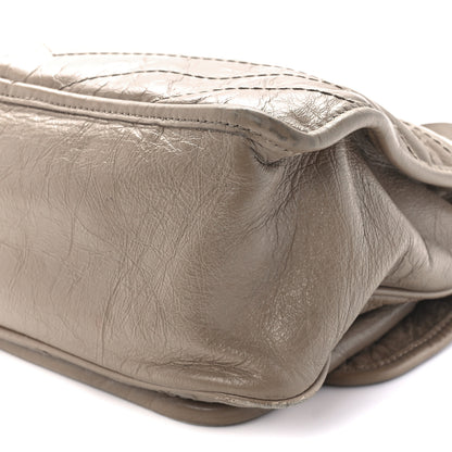 Saint Laurent Crinkled Calfskin Matelasse Monogram Medium Niki Chain Satchel Gold Sand 12 of 12