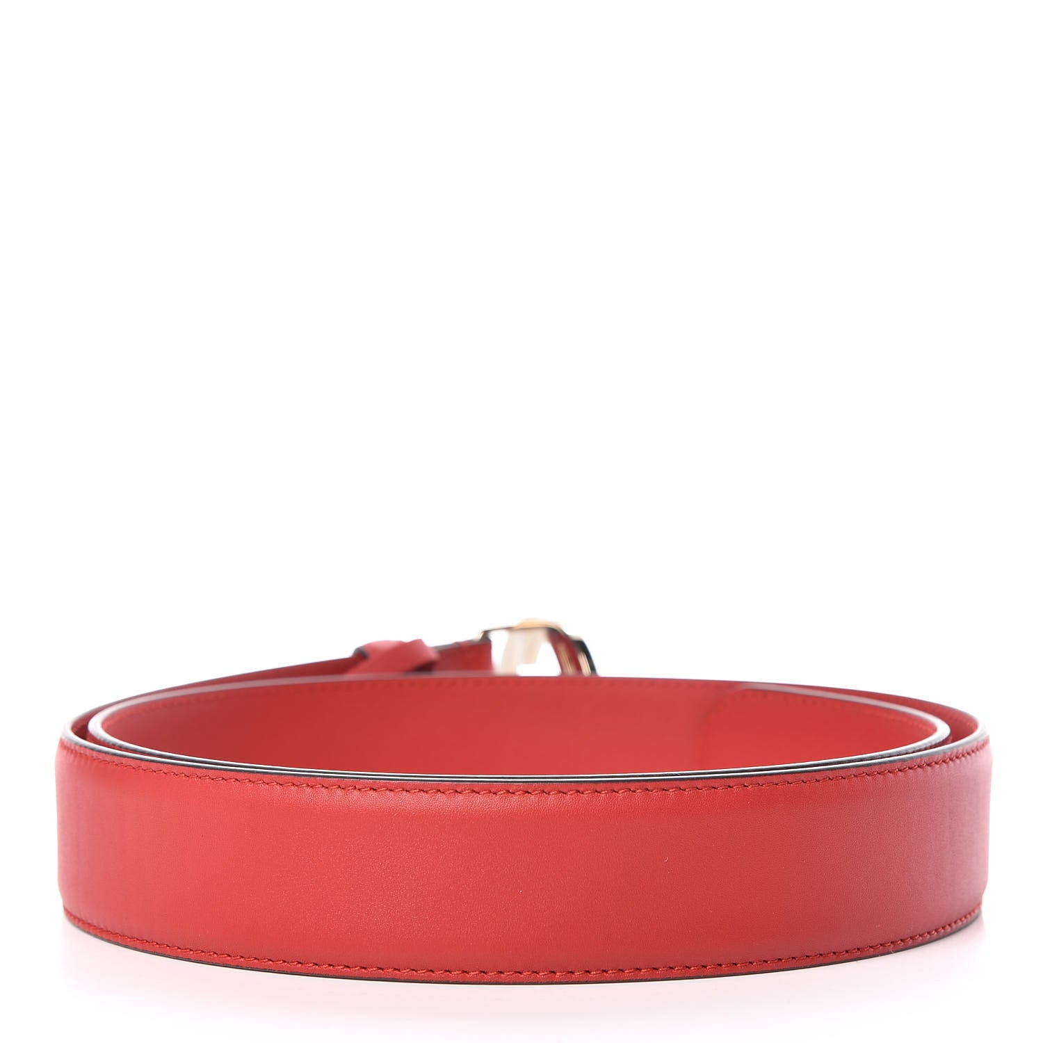 Gucci Moon Calfskin Interlocking G 37mm Belt 95 38 Vibrant Red 3 of 6