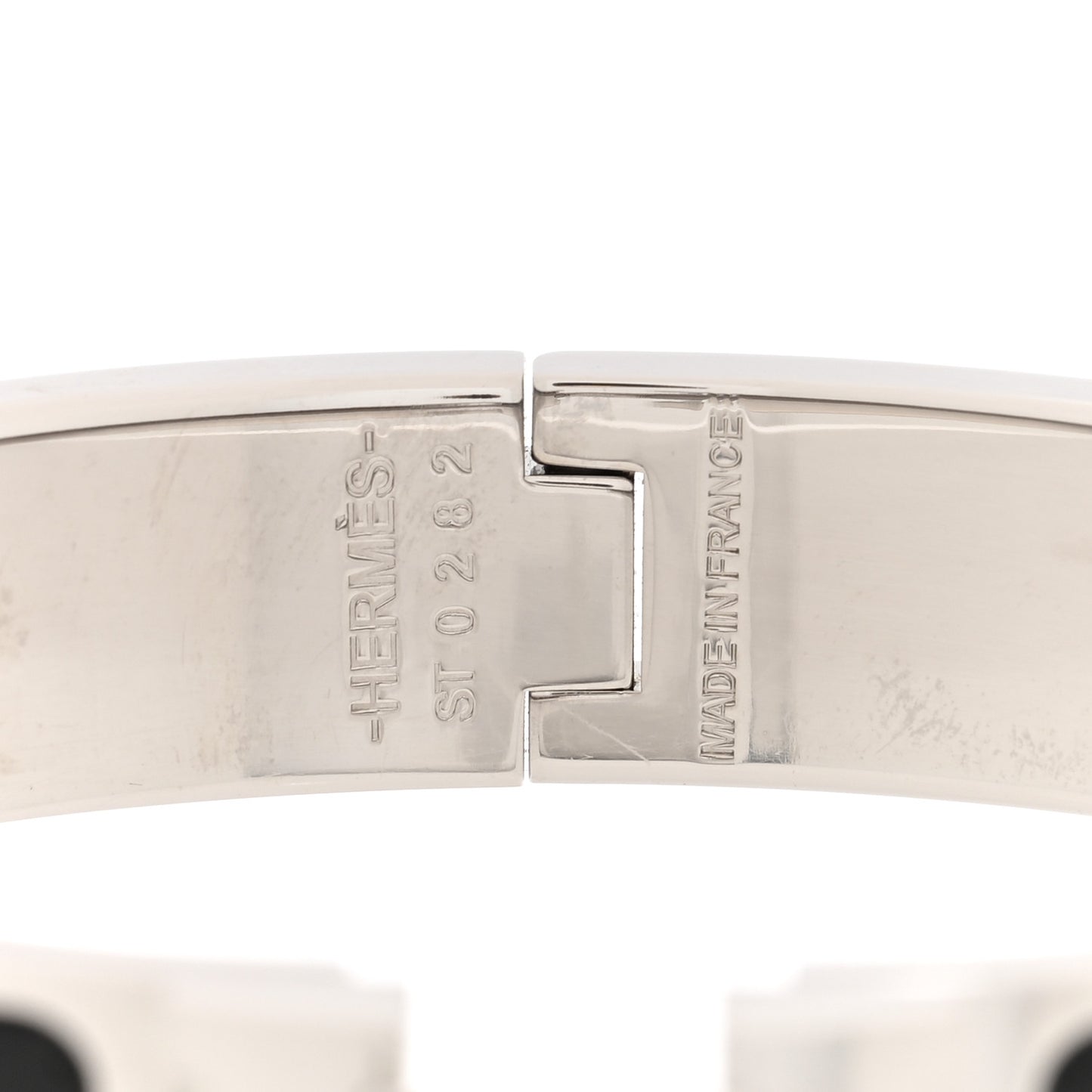 Enamel Narrow Clic Clac H Bracelet PM Black