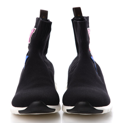 Louis Vuitton Stretch Fabric LV Black Heart Sock Sneaker 40 Black 2 of 10