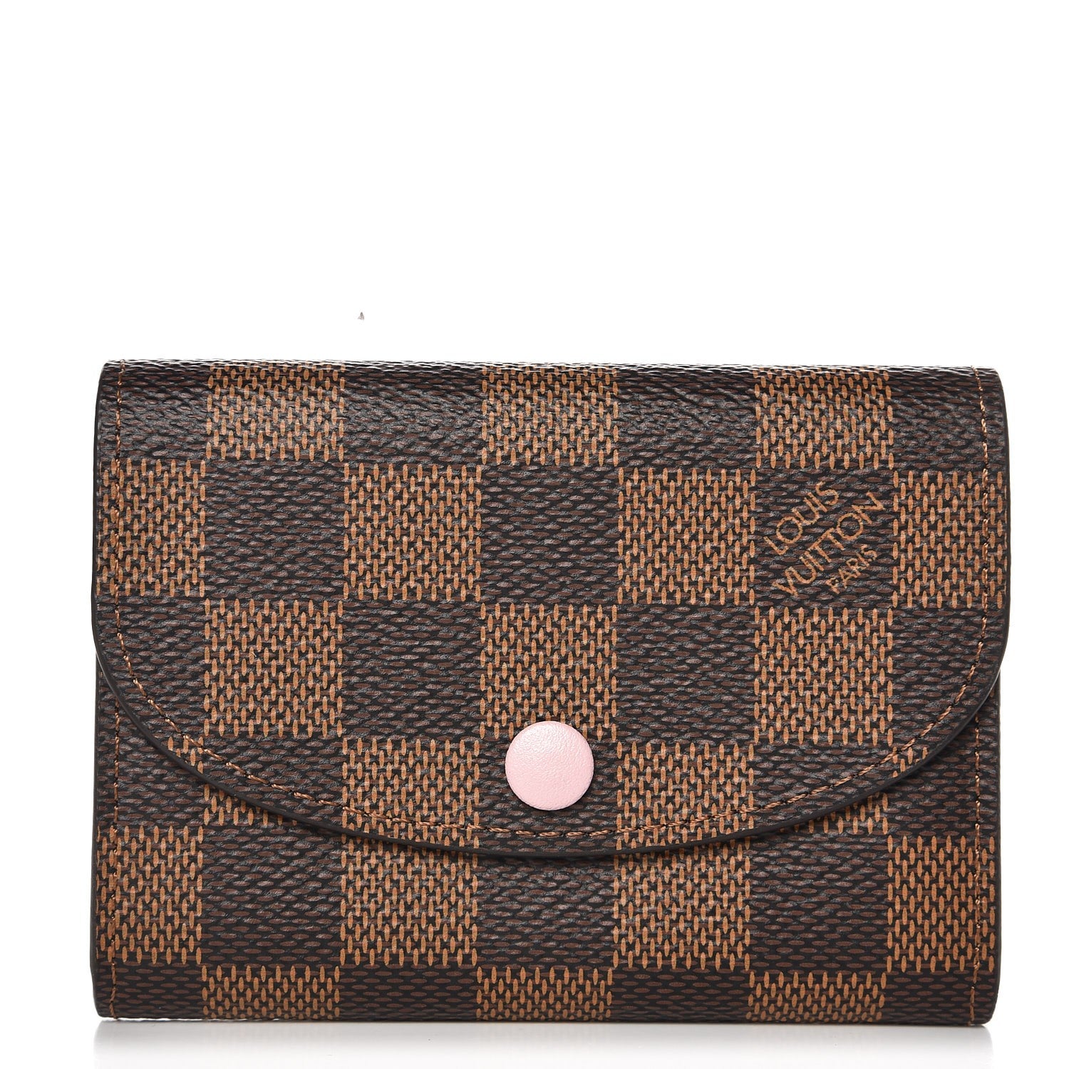 Louis Vuitton Damier Ebene Rosalie Coin Purse Rose Ballerine 1 of 7