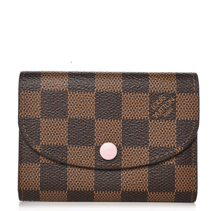 Louis Vuitton Damier Ebene Rosalie Coin Purse Rose Ballerine 1 of 7