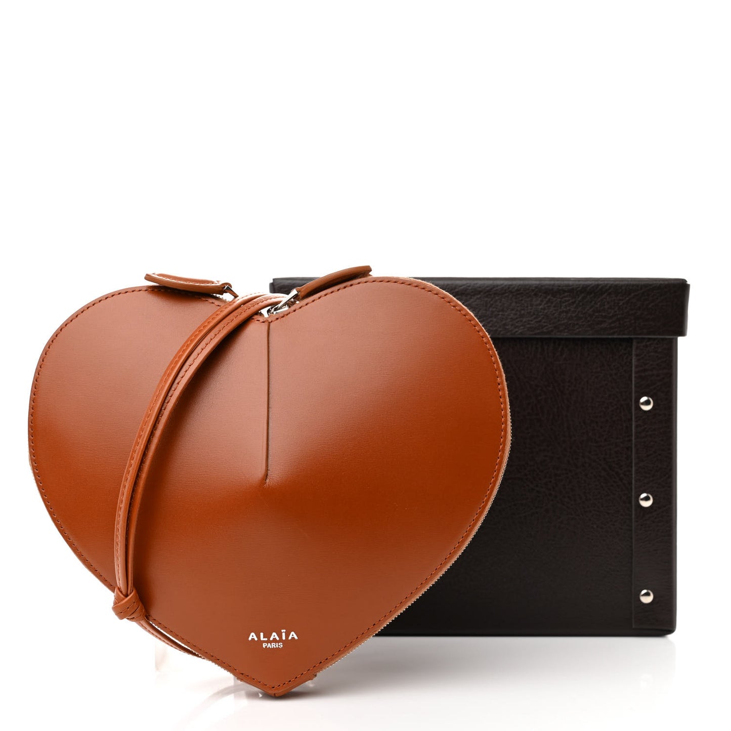 Lux Calfskin Le Coeur Bag Cognac