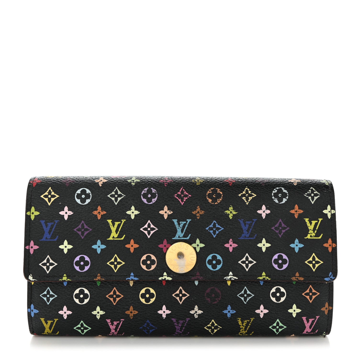 Louis Vuitton Monogram Multicolor Sarah Wallet Black Grenade 1 of 15