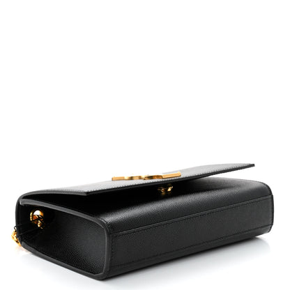 Saint Laurent Grain De Poudre Small Monogram Kate Satchel Black 4 of 9