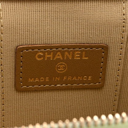 Chanel Lambskin Quilted Pearl Crush Mini Vanity Case With Chain Light Green 6 of 10