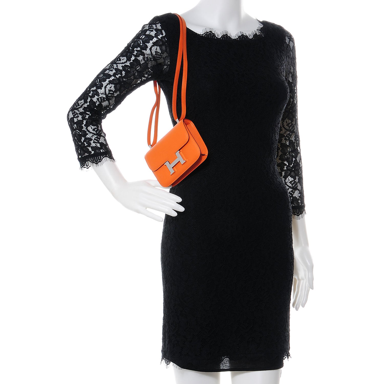Hermes Epsom 14cm Micro Constance Orange 2 of 9
