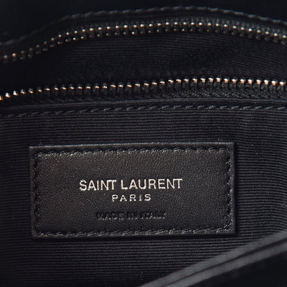 Saint Laurent Calfskin Y Quilted Monogram Toy Loulou Crossbody Bag Black 7 of 13