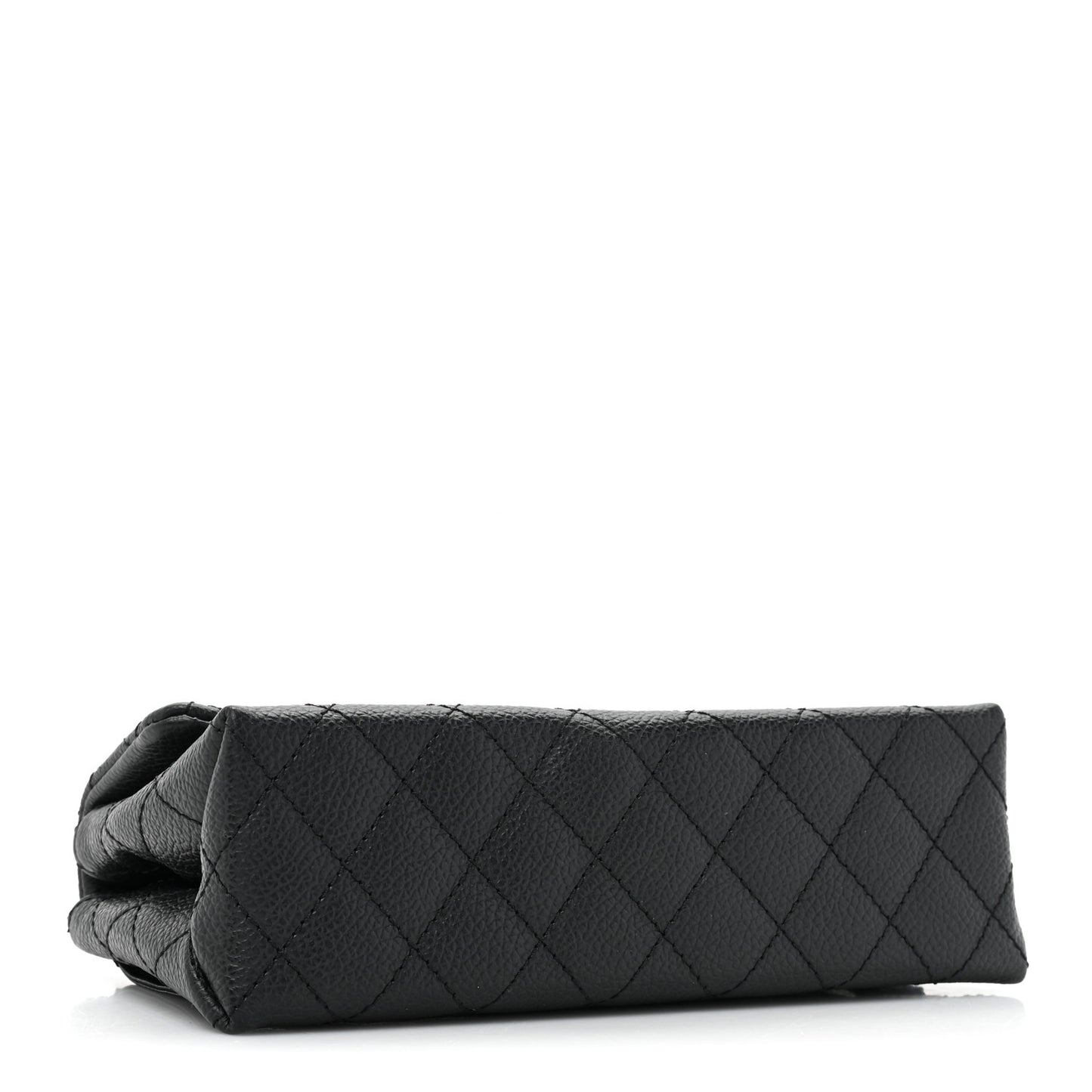 Grained Calfskin Quilted 2.55 Reissue Flap Belt Bag Clutch Black
