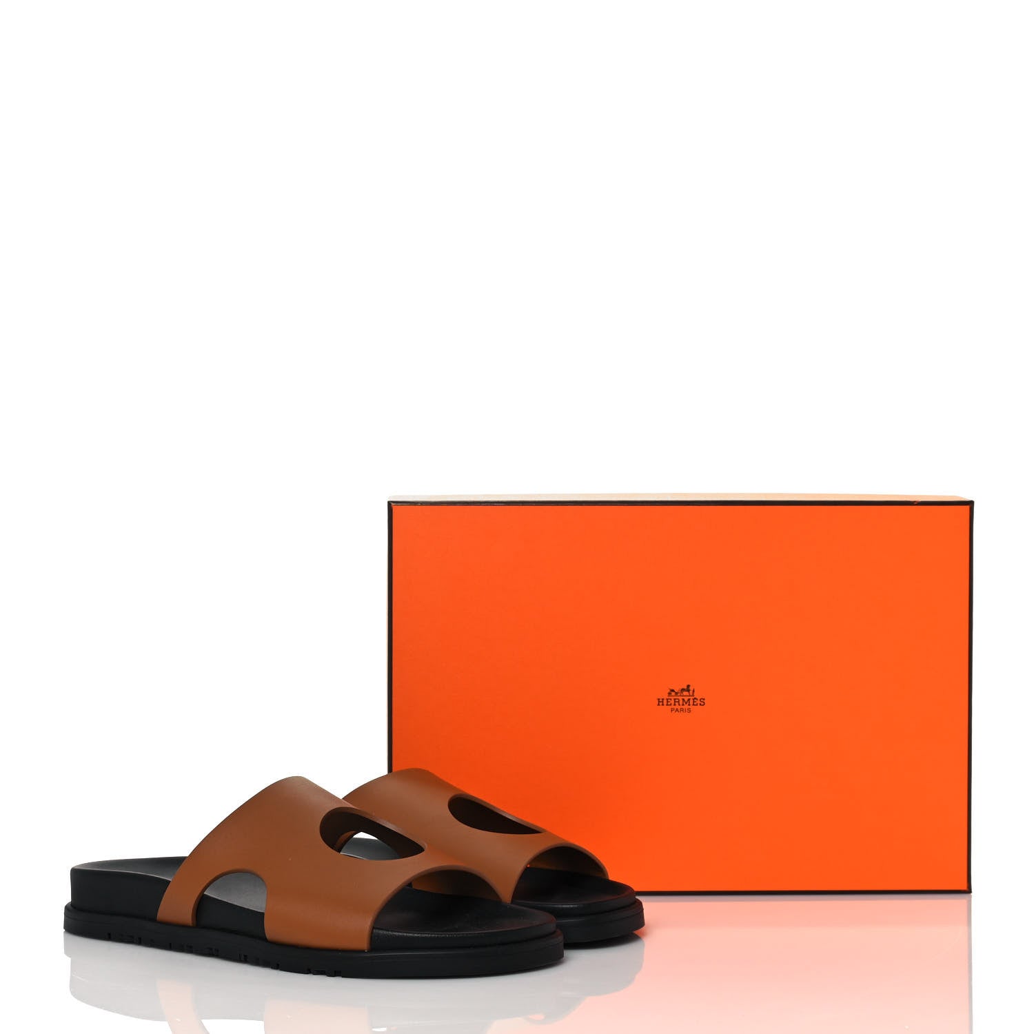 Hermes Calfskin Womens Edith Sandals 39 Naturel 10 of 10